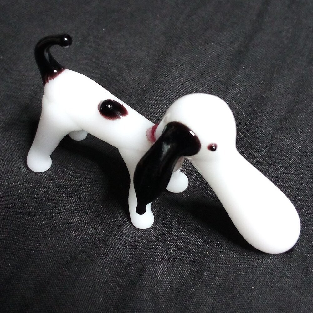 Miniature Dog Puppy Animal Glass Figurine
